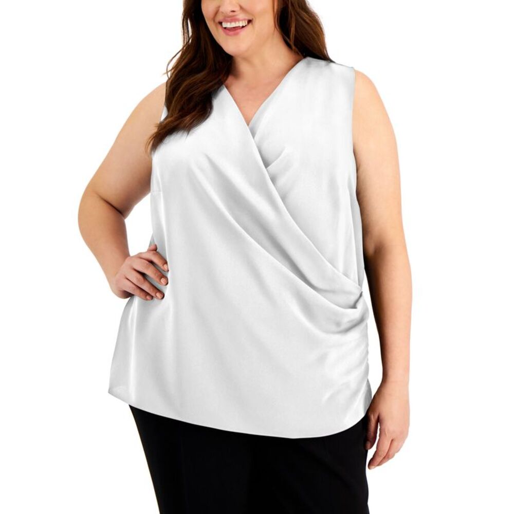 Alfani Plus Size Cross Front Top